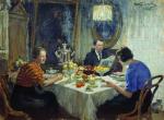 И.С. Куликов. Семья за столом. 1938. Частное собрание